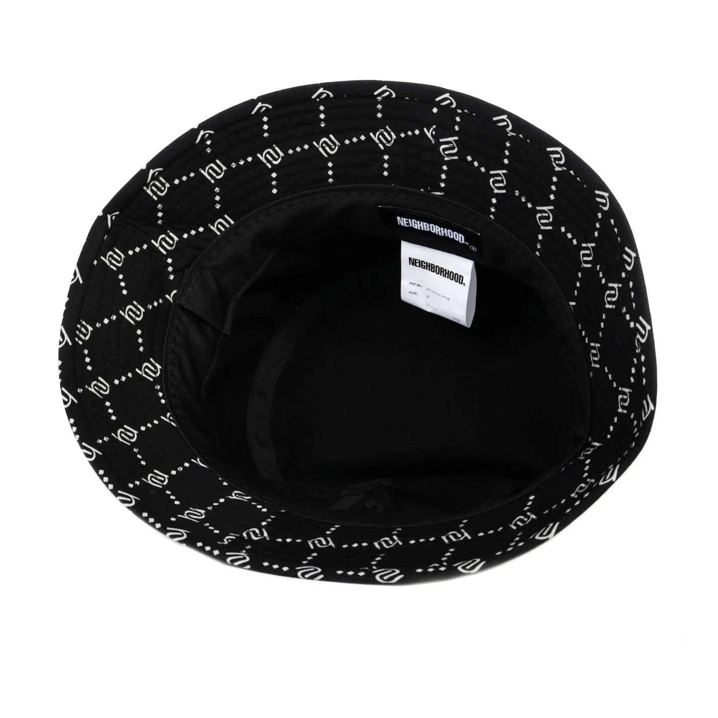 NEIGHBORHOOD MONOGRAM BUCKET HAT BLACK