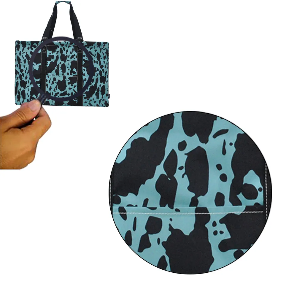 Neon Cow Turquoise NGIL Mega Shopping Utility Tote Bag