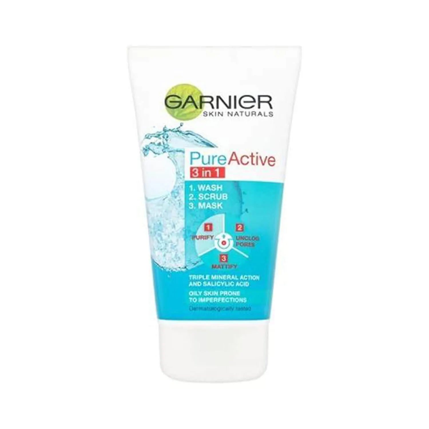 Pure Active 3in1 Clay Mask-Wash-Scrub 150ml