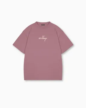 RELAXED DROP SHOULDER TEE - MAUVE