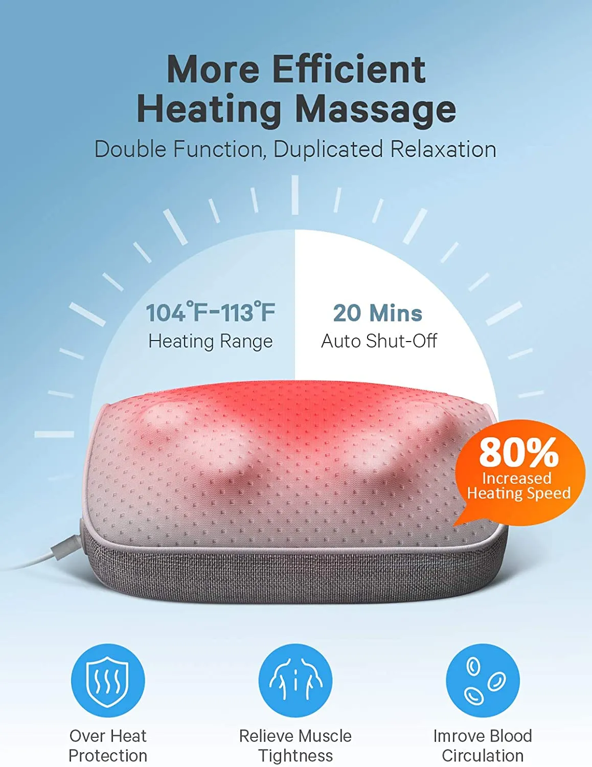 Shiatsu Massage Pillow with Heat