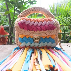 Shiroli Handmade Designer Vibrant Bag With Frills