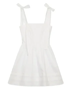 Simkhai Kammy Cotton Poplin Mini Dress - White