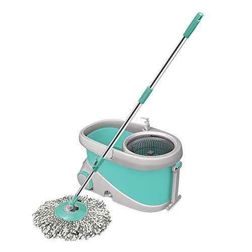 Spotzero By Milton Wave Spin Mop, Aqua Green