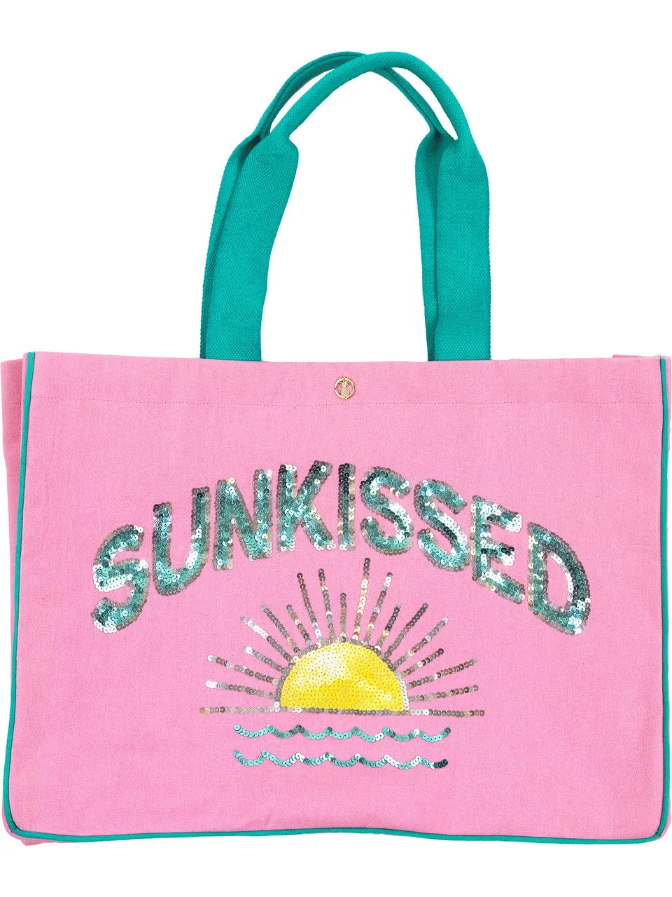 Square Sequin Tote in Sunkissed