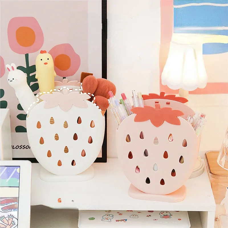 Strawberry Desktop Organizer Storage Bucket MK18667