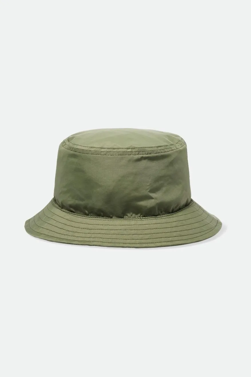 Vintage Nylon Packable Bucket Hat - Olive Surplus