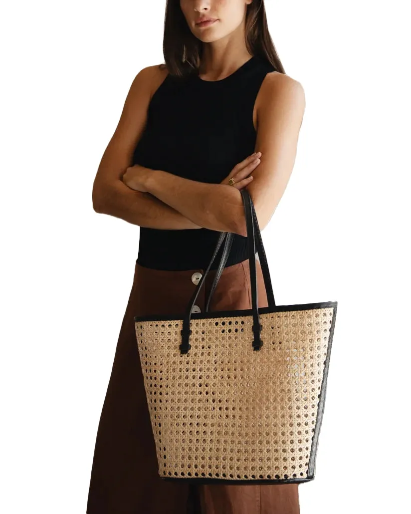 Vivi Tote (Black Rattan)