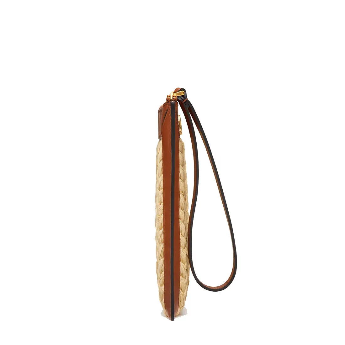 VLOGO Raffia Wristlet, Natural