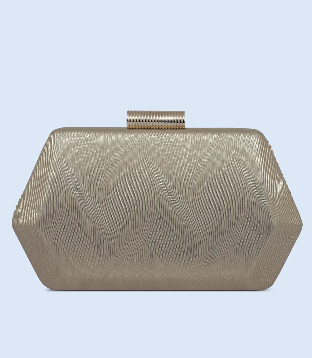 WB2501-GOLDEN-Women Snazzy Clutch